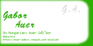 gabor auer business card